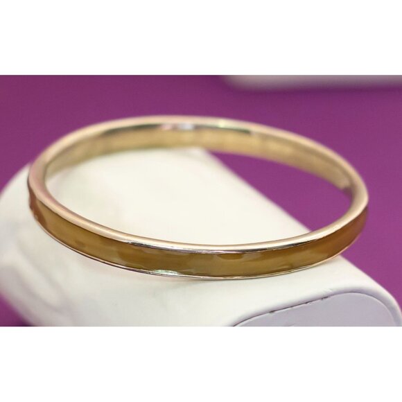 Vintage Boho Light Brown Bangle Bracelet by Monet 7 Inches - Q11 - Picture 3 of 4